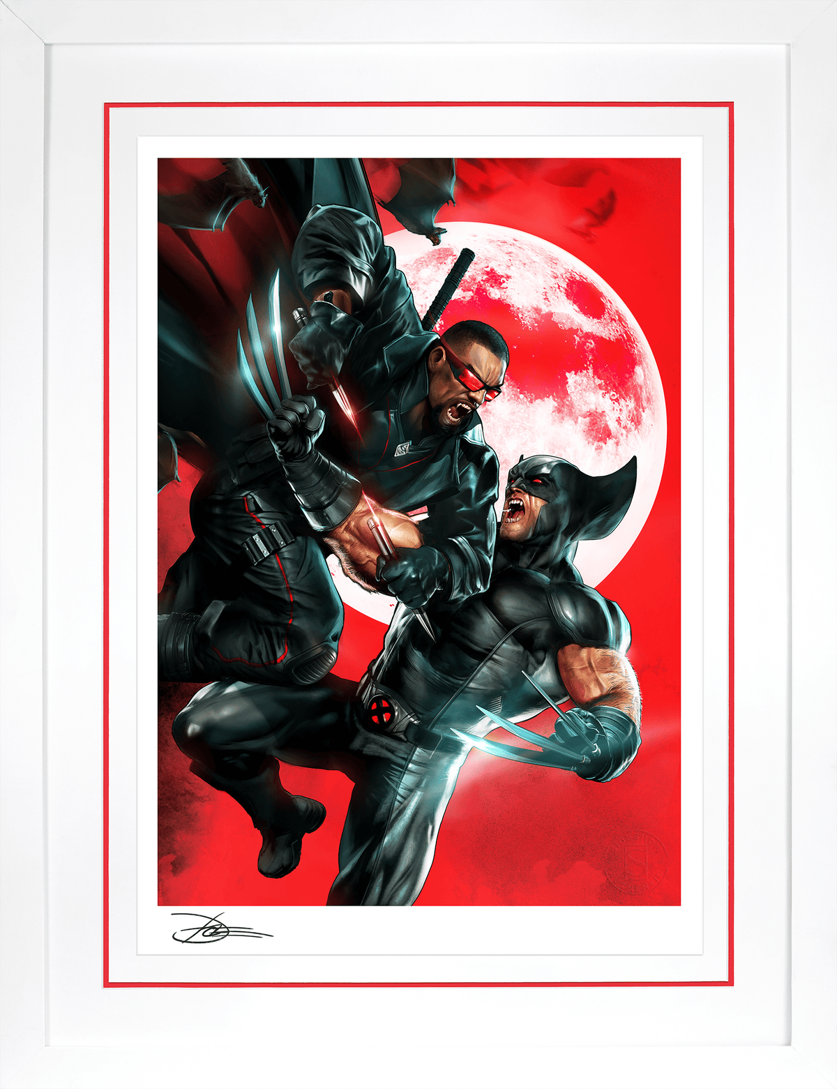 Wolverine vs Blade Marvel Wolverine Blade Art Print