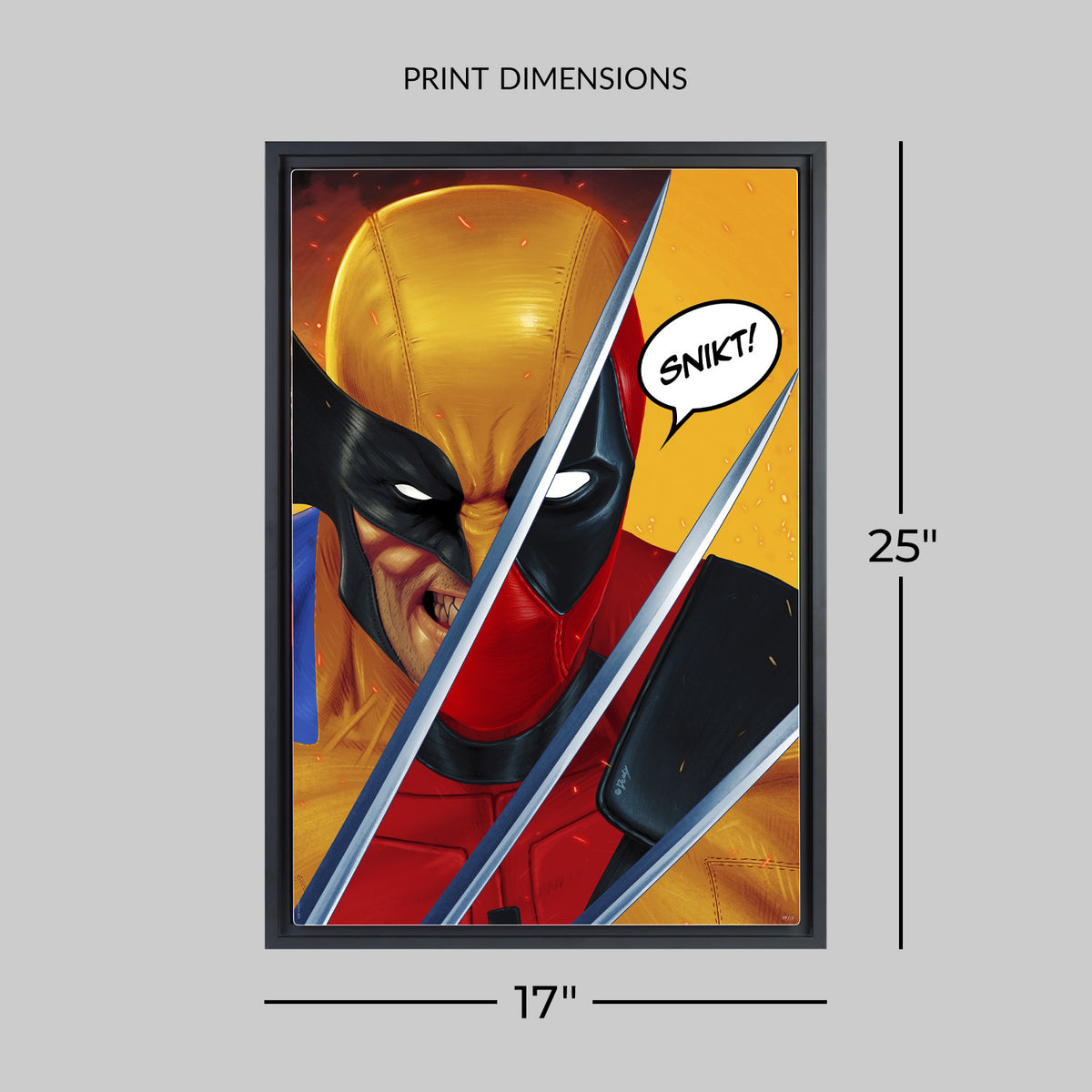 Wolverine vs Deadpool Marvel Deadpool Wolverine Art Print