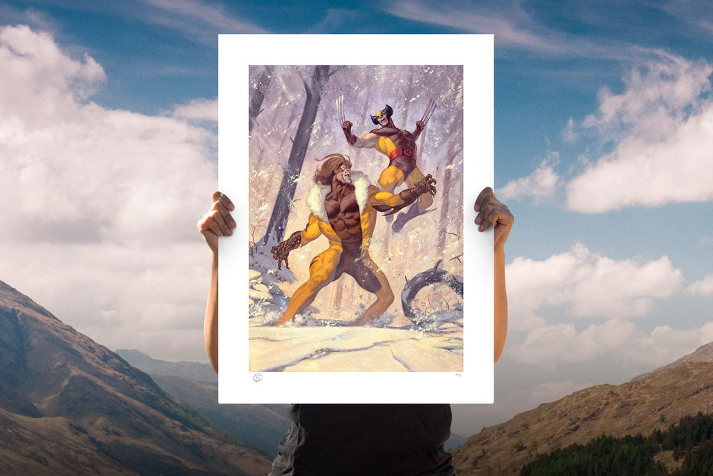 Wolverine vs Sabretooth Marvel Sabretooth Wolverine Art Print