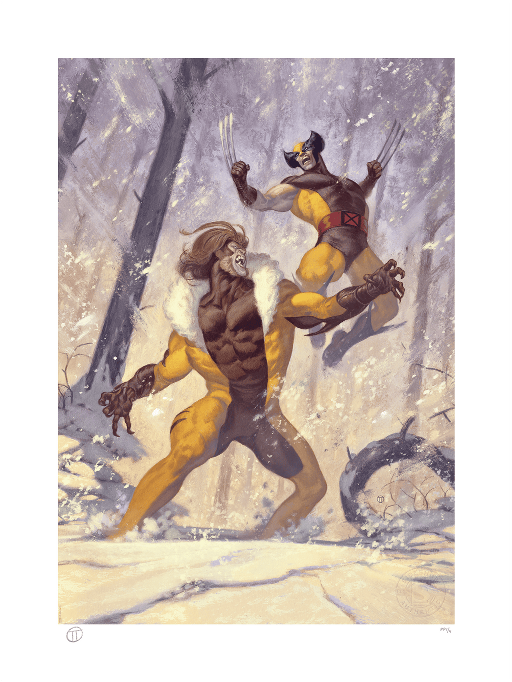 Wolverine vs Sabretooth Marvel Sabretooth Wolverine Art Print