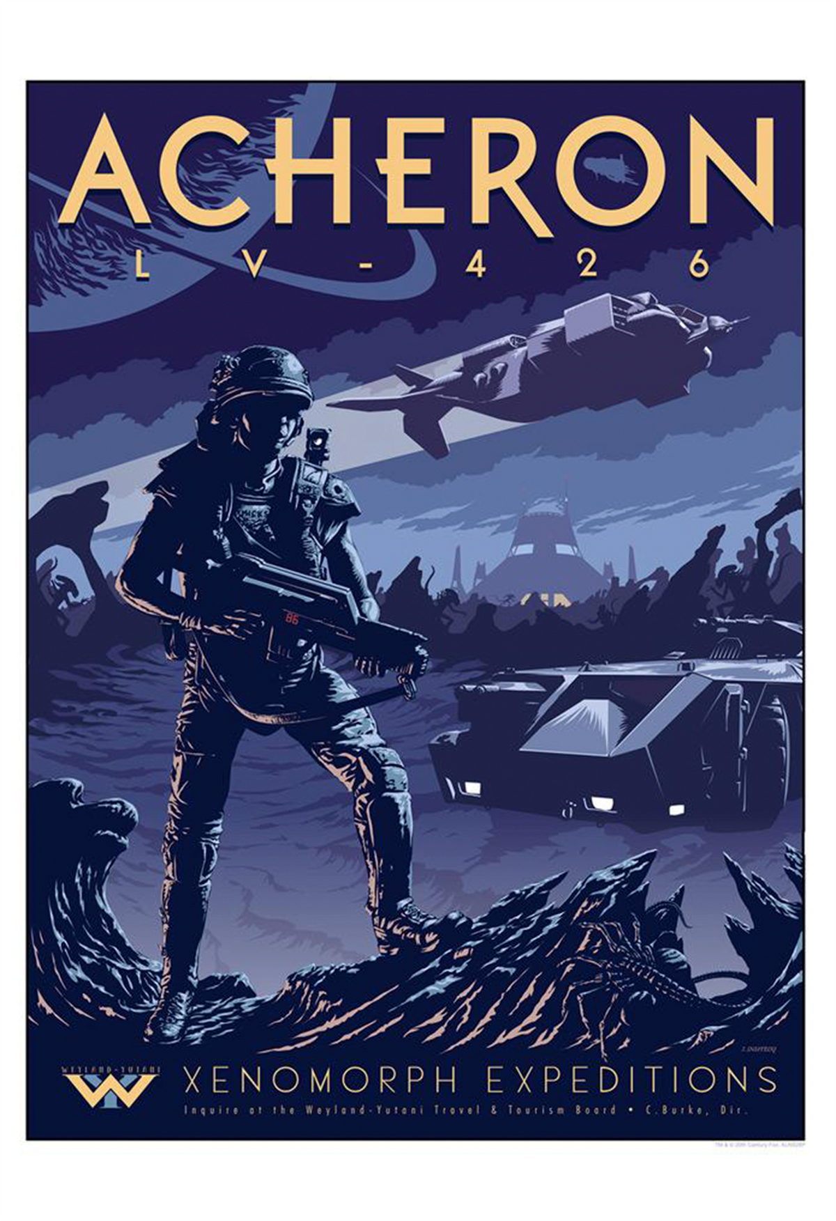 Xenomorph Expeditions Aliens Alien Predator Art Print